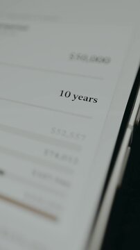 Financial planning with a timeframe of 10 years