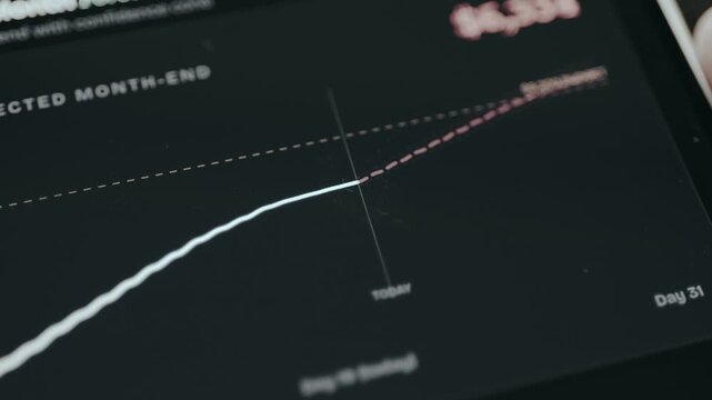Financial forecasting tool calculating a projected month-end balance