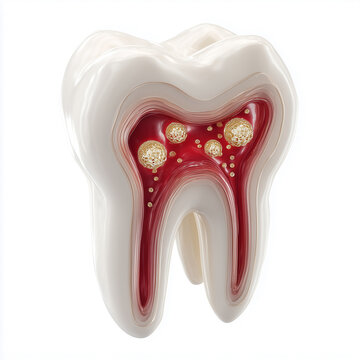 Educational dental illustration of mandibular first molar occlusal anatomy