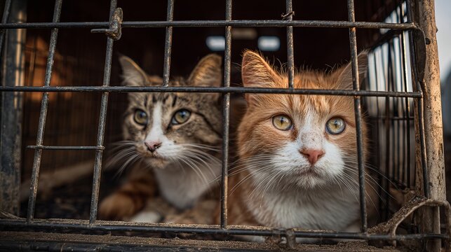 Cats in crates help families save pets during evacuations or rescues.
