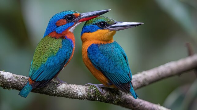 Birds smooched on the island of Martinique.