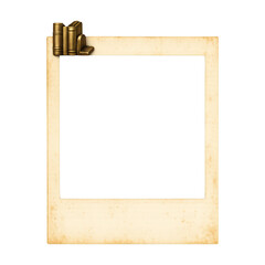 Fototapeta premium PNG Vintage photo frame with books