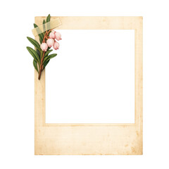 Fototapeta premium PNG Vintage floral photo frame