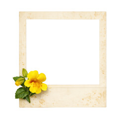 Fototapeta premium PNG Vintage floral photo frame