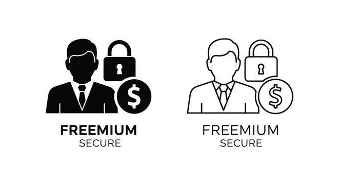Freemium Secure: Best Free & Paid Plans Comparison Guide Vector