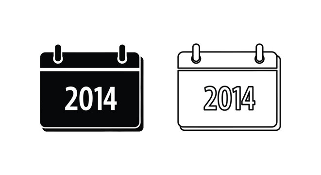 2014 Calendar Designs: Modern Minimalist Planners & Wall Calendars Vector