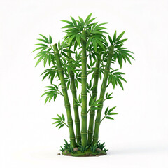Fototapeta premium Plante de bambou verte symbole de nature et sérénité