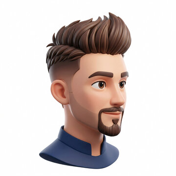 Portrait homme stylis&eacute; avec coiffure moderne et barbe