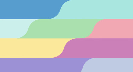 Obraz premium A vibrant, modern abstract background featuring smooth, organic pastel color blocks gently flowing across the frame.