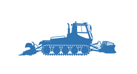 Blue Bulldozer Heavy Machinery Equipment. © Abori