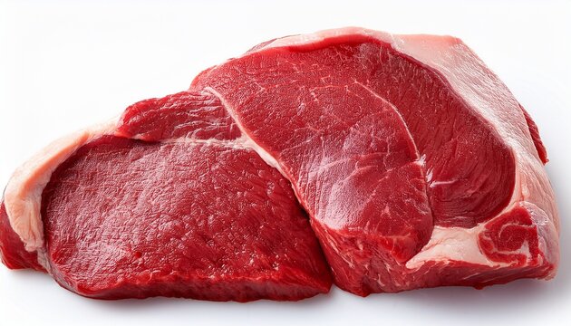 raw red meat isolated on a white background raw red beef raw red meat with no background