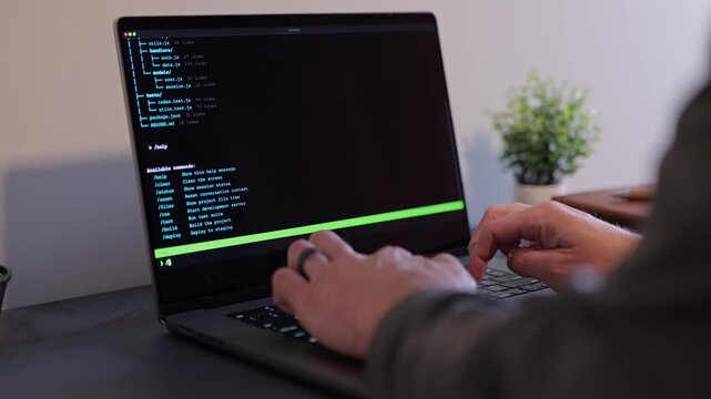 Middle Aged Man Turns Hacker in Hoodie After Using Vibe Coding Command Line Interface Artificial Intelligence Large Language Model Assistant Concept