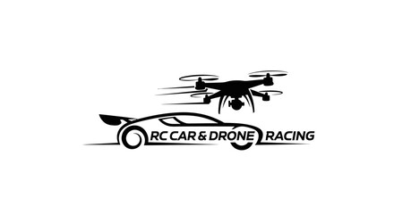 RC Car and Drone Racing Logo Silhouette © MAHARANI