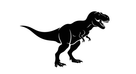 Fototapeta premium Black silhouette of Tyrannosaurus Rex 1.