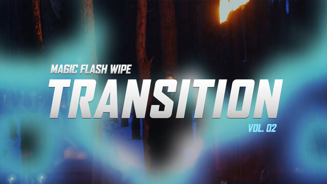 Magic Flash Wipe Transition / Horizontal / Part 02