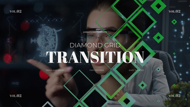 Diamond Grid Transition / Horizontal / Part 02