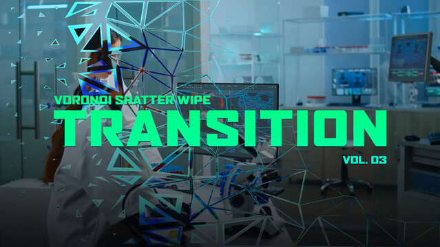 Voronoi Shatter Wipe Transition / Horizontal / Part 03