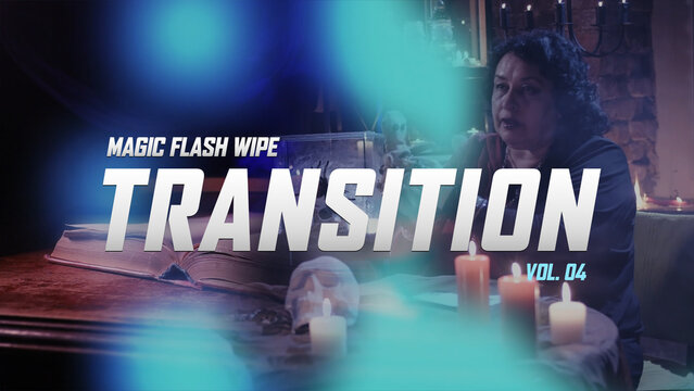 Magic Flash Wipe Transition / Horizontal / Part 04