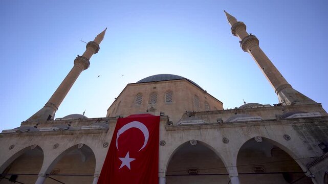 View of Mevlidi Halil Dergah Mosque in Sanliurfa