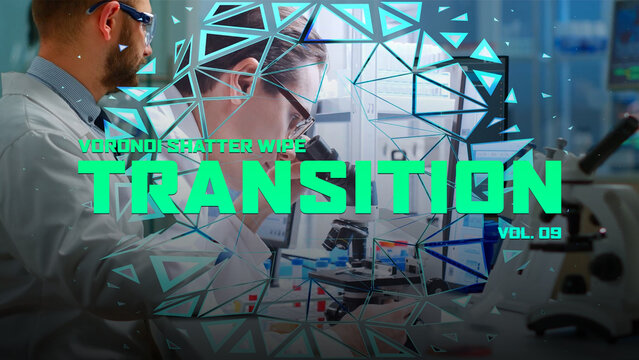 Voronoi Shatter Wipe Transition / Horizontal / Part 09
