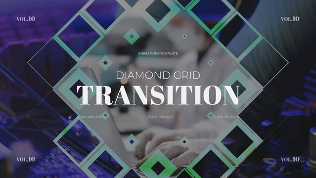 Diamond Grid Transition / Horizontal / Part 10