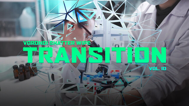 Voronoi Shatter Wipe Transition / Horizontal / Part 10