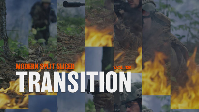 Modern Split Sliced Transition / Horizontal / Part 12