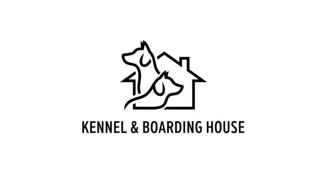 Dog Kennel and Boarding House Logo Design