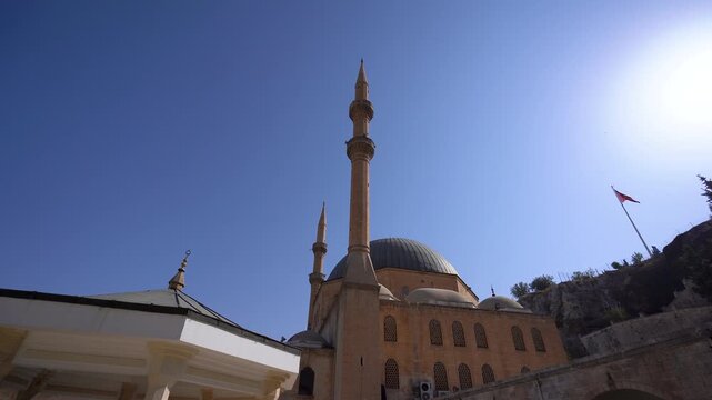 View of Mevlidi Halil Dergah Mosque in Sanliurfa