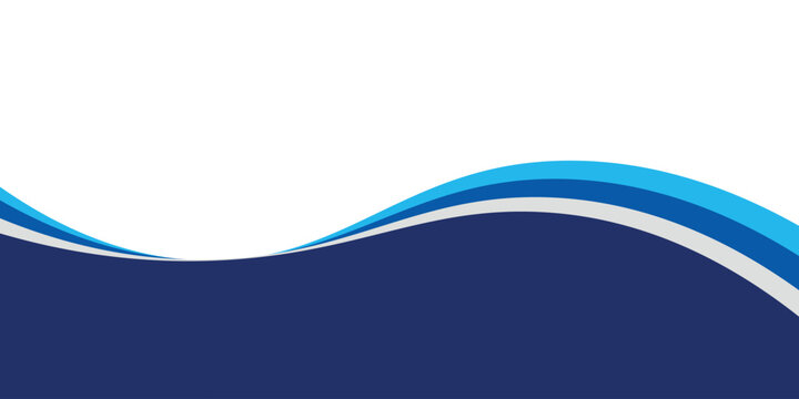 Abstract blue wave banner template. eps10