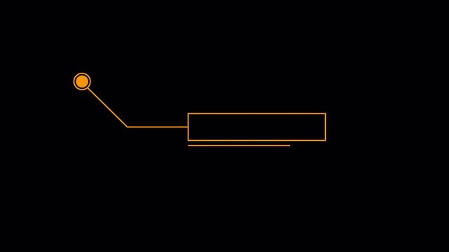 Orange Animation Call Out No Title, HUD elements element on alpha channel
