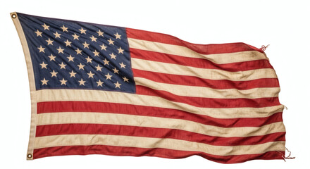 Fototapeta premium American Flag Waving, United States Symbol, Red White Blue Colors