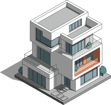 Modern multistory residential building design.