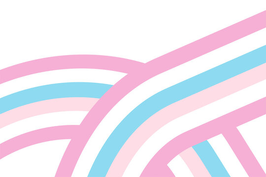 Png transgender flag ribbon sticker, transparent background