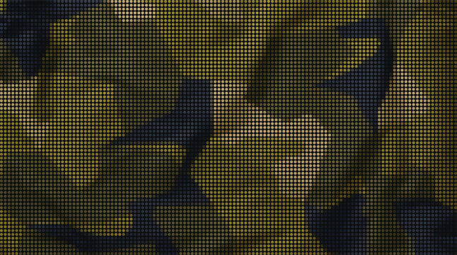 Military camouflage background featuring olive green and cool yellow dotted patterns for tactical textile design