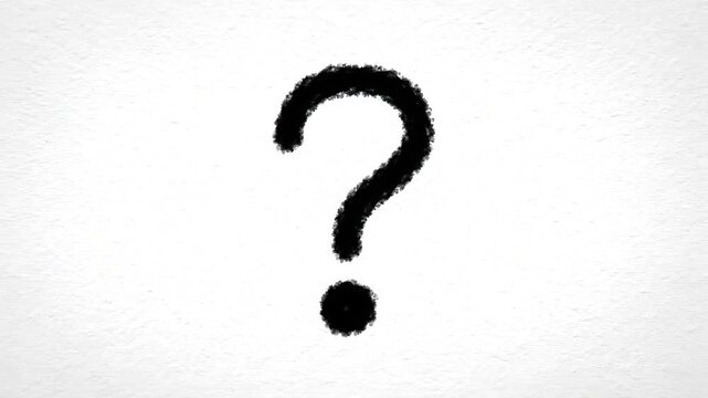 Question mark symbol isolated white.