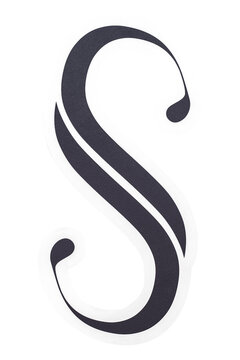 Creative typography letter S icon design sticker