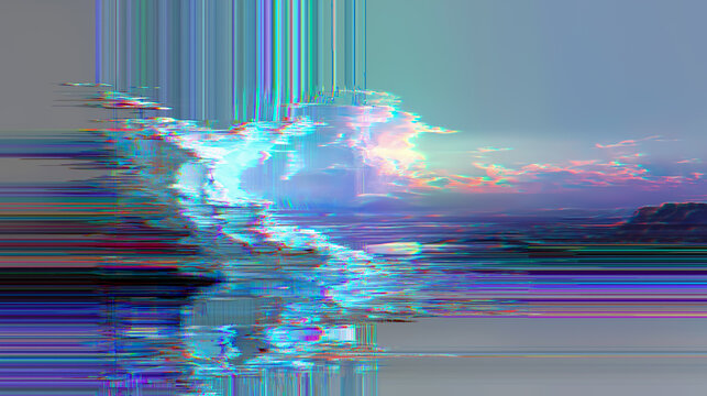 スタイリッシュなノイズと液晶のバグ背景