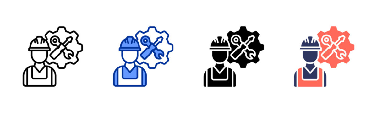 Preventive Maintenance icon set multiple style collection