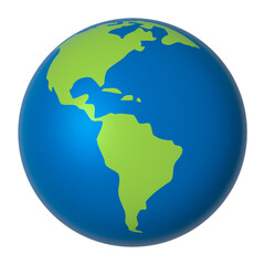 Obraz premium Earth 3D illustration png , transparent background