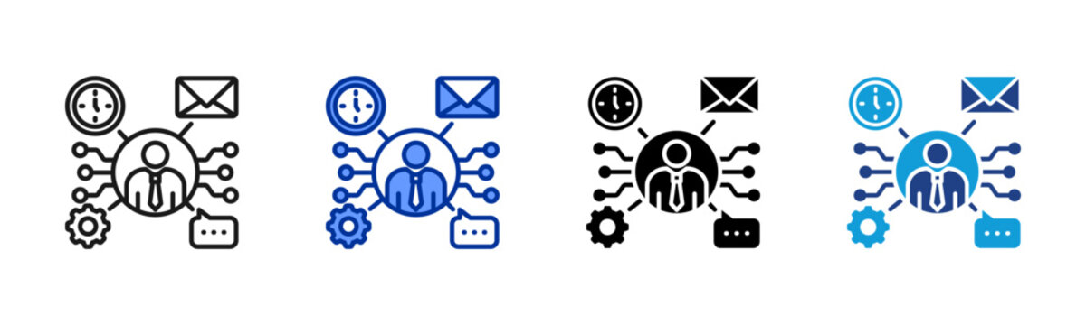 Support Services icon set multiple style collection