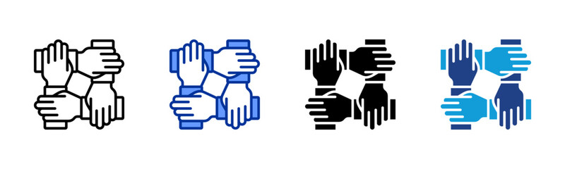 Obraz premium Inclusive Work icon set multiple style collection