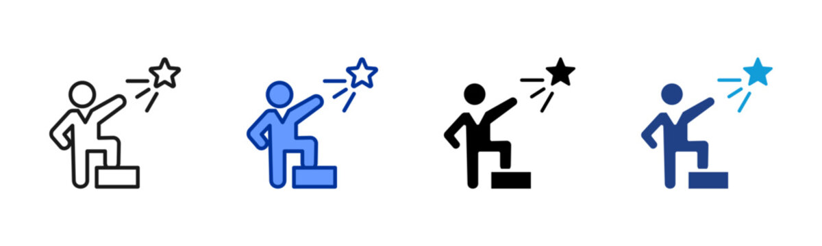 Concept Confidence icon set multiple style collection