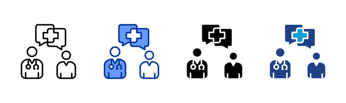 Healthy Interaction icon collection with multiple styles