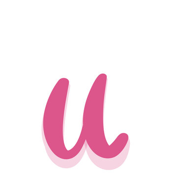 u alphabeth from lettering