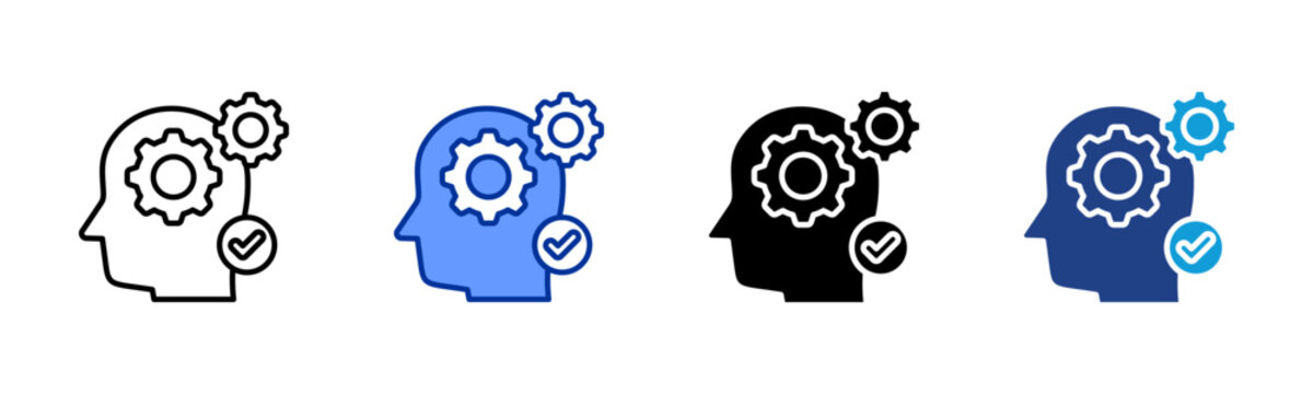 Interpretation icon collection with multiple styles