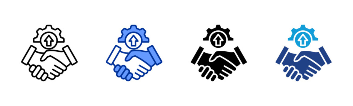 Commitment icon collection with multiple styles