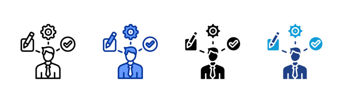 Responsibility icon collection with multiple styles