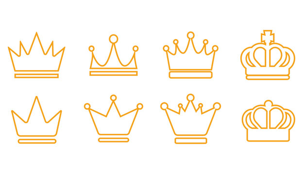 シンプルな王冠のイラスト　