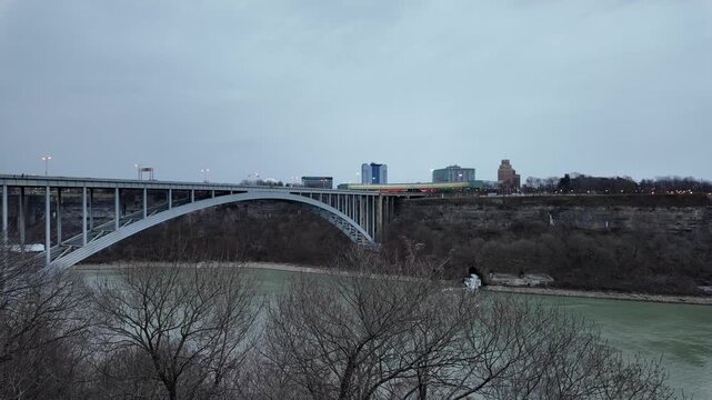 Border Crossing at Niagara Falls Between Canada and USA
